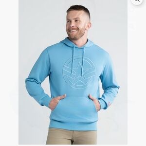 Marvel Captain America Blue Hoodie Sweatshirt Size 2x